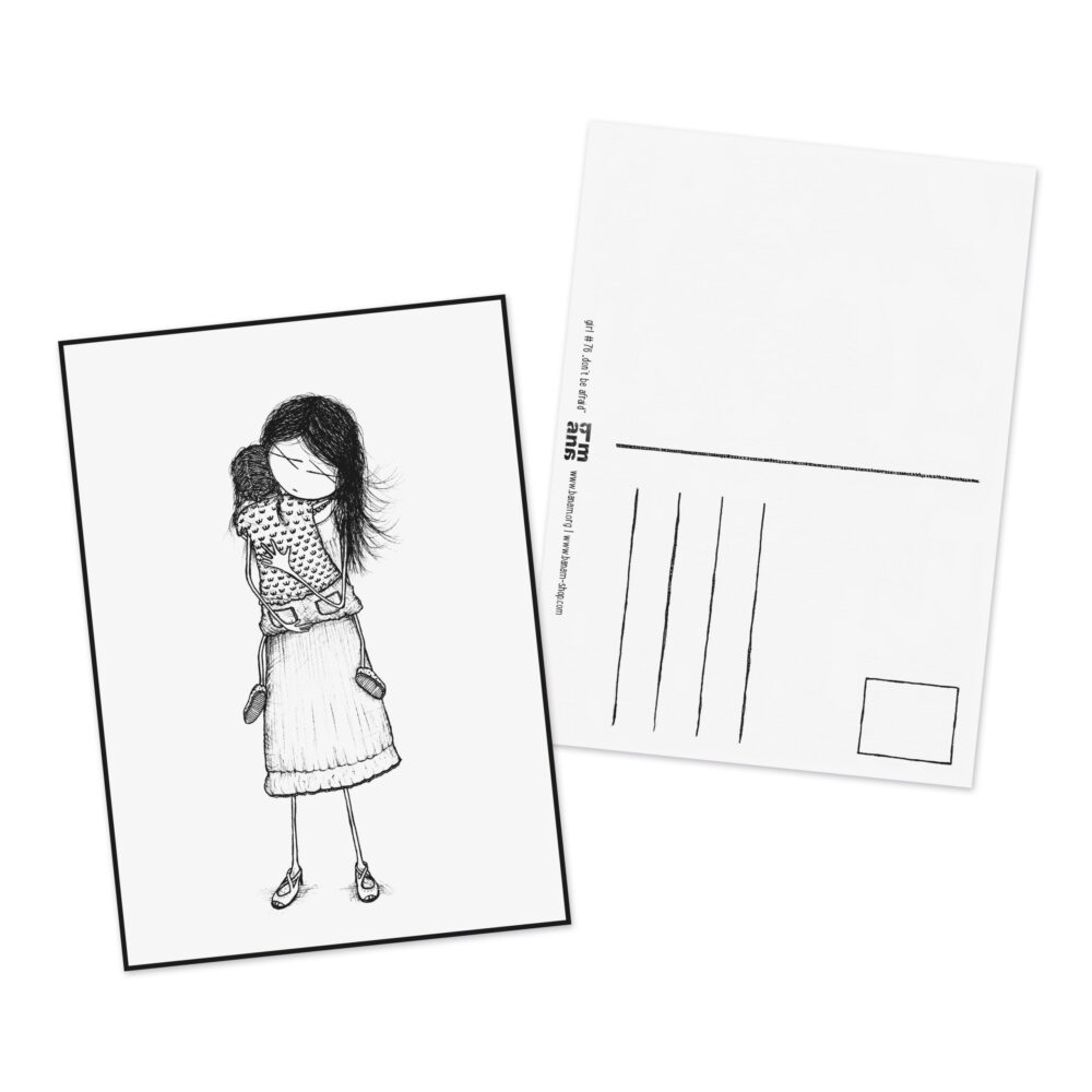 Postkarte girl "hab keine Angst"