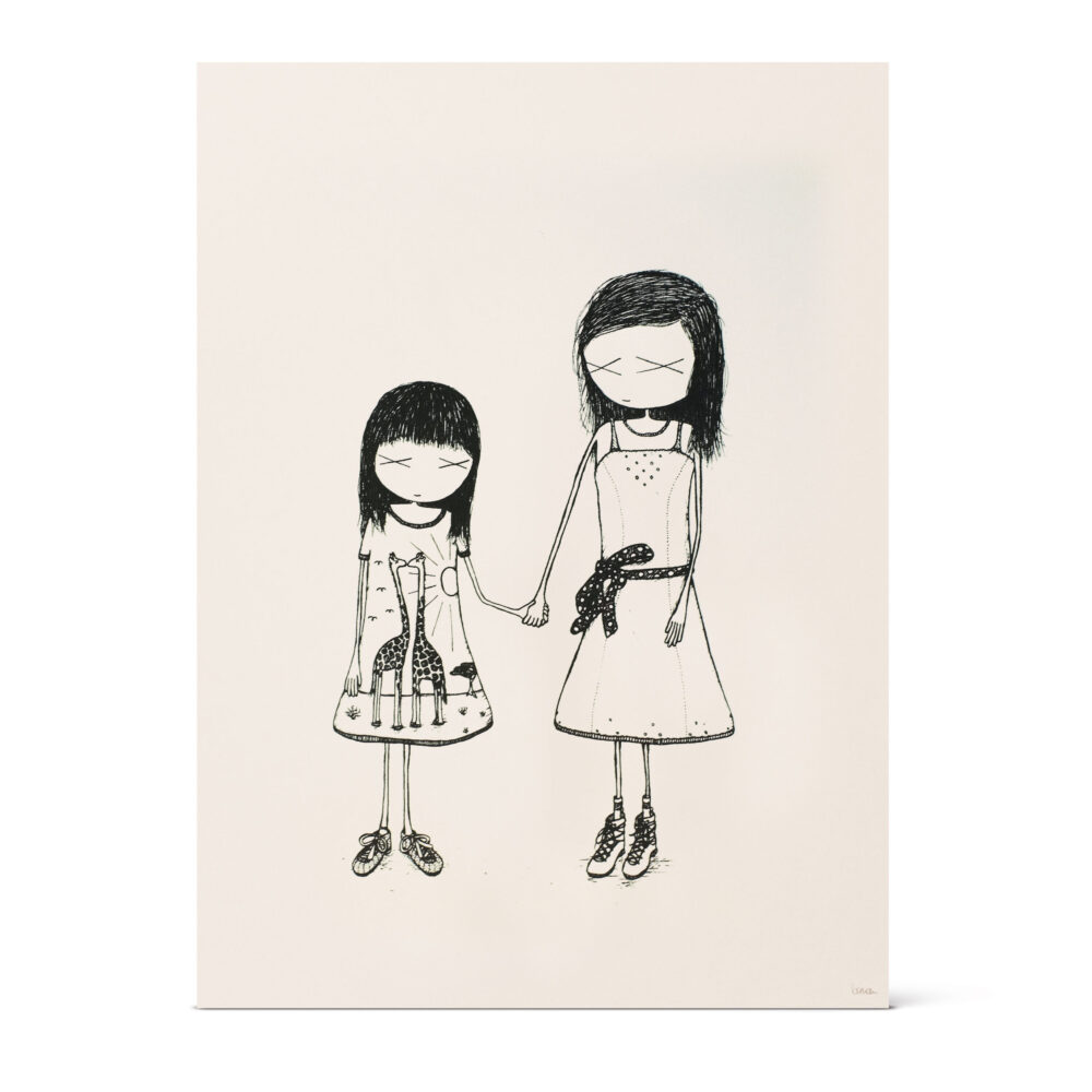 girl „sisters“ limited 350 x 500 mm