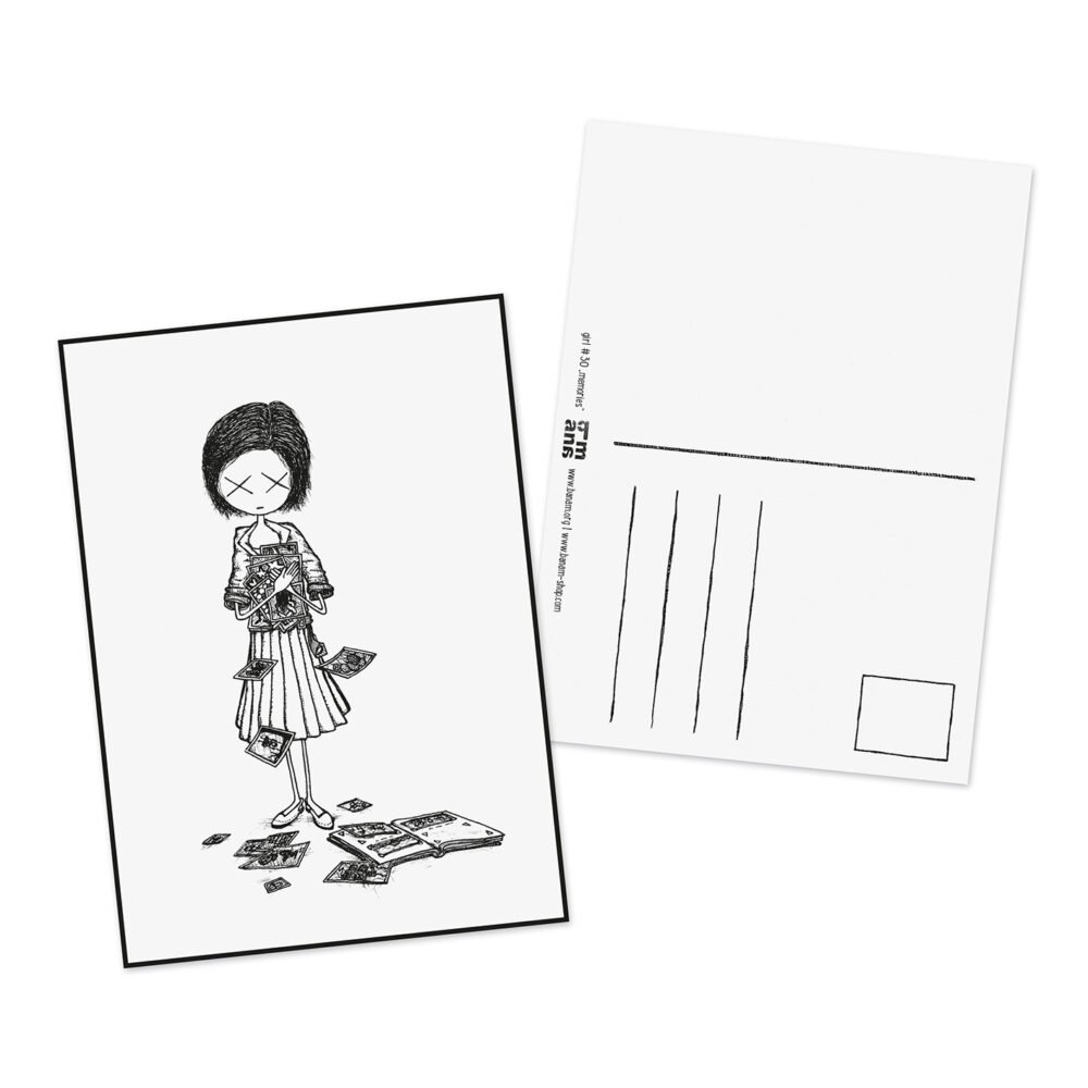 Postkarte girl "Erinnerungen"