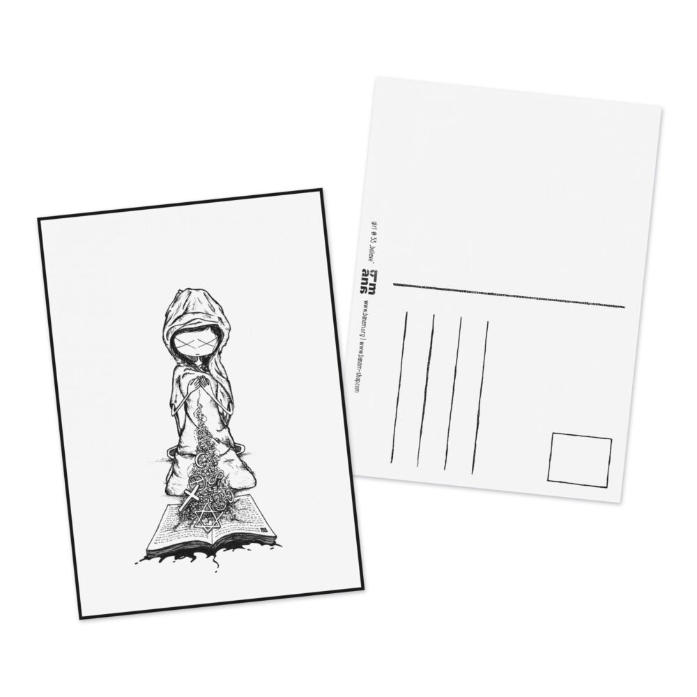 Postkarte girl "Glaube"