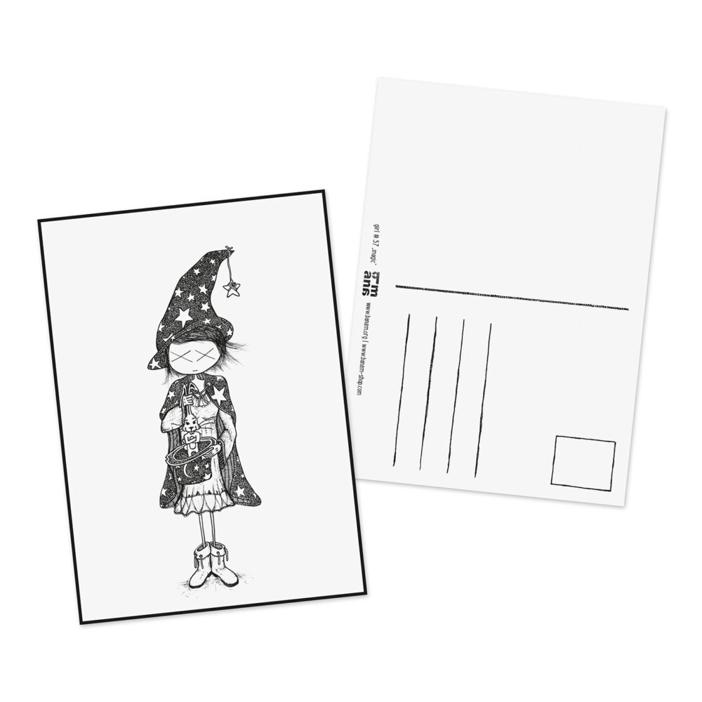 Postkarte girl "Zauber"