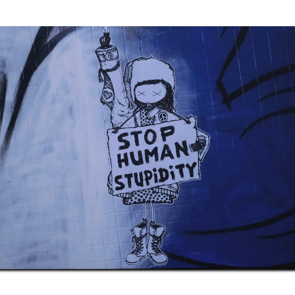 girl „stop human stupidity“ limited fineart photo print (ltd. / 5 pcs.)