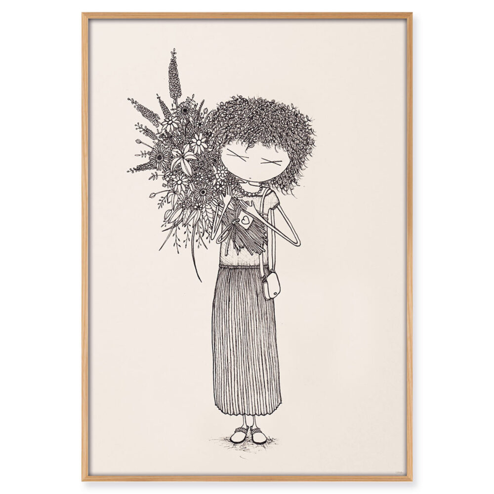 girl „flowers“ limited 70 × 100 cm