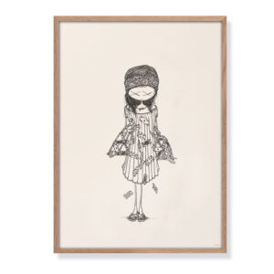 girl „house of cards“ limited Siebdruck (100 PCS.) von Hand gedruckt 35 x 50 cm