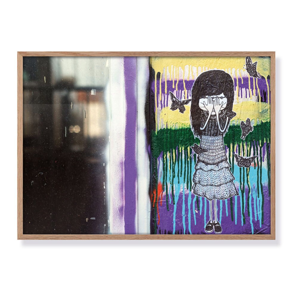 girl „butterflies“ Streetart Fotografie - Fine Art Print 40 x 30 cm