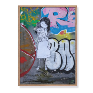 girl „don't be afraid“ Streetart Fotografie - Fine Art Print 30 x 40 cm