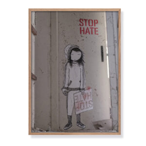 girl „stencil Streetart Fotografie - Fine Art Print 30 x 40 cm