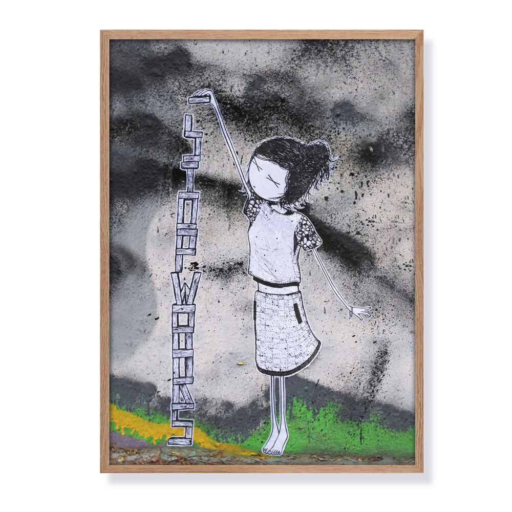 girl „stop wars“ Streetart Fotografie - Fine Art Print 30 x 40 cm